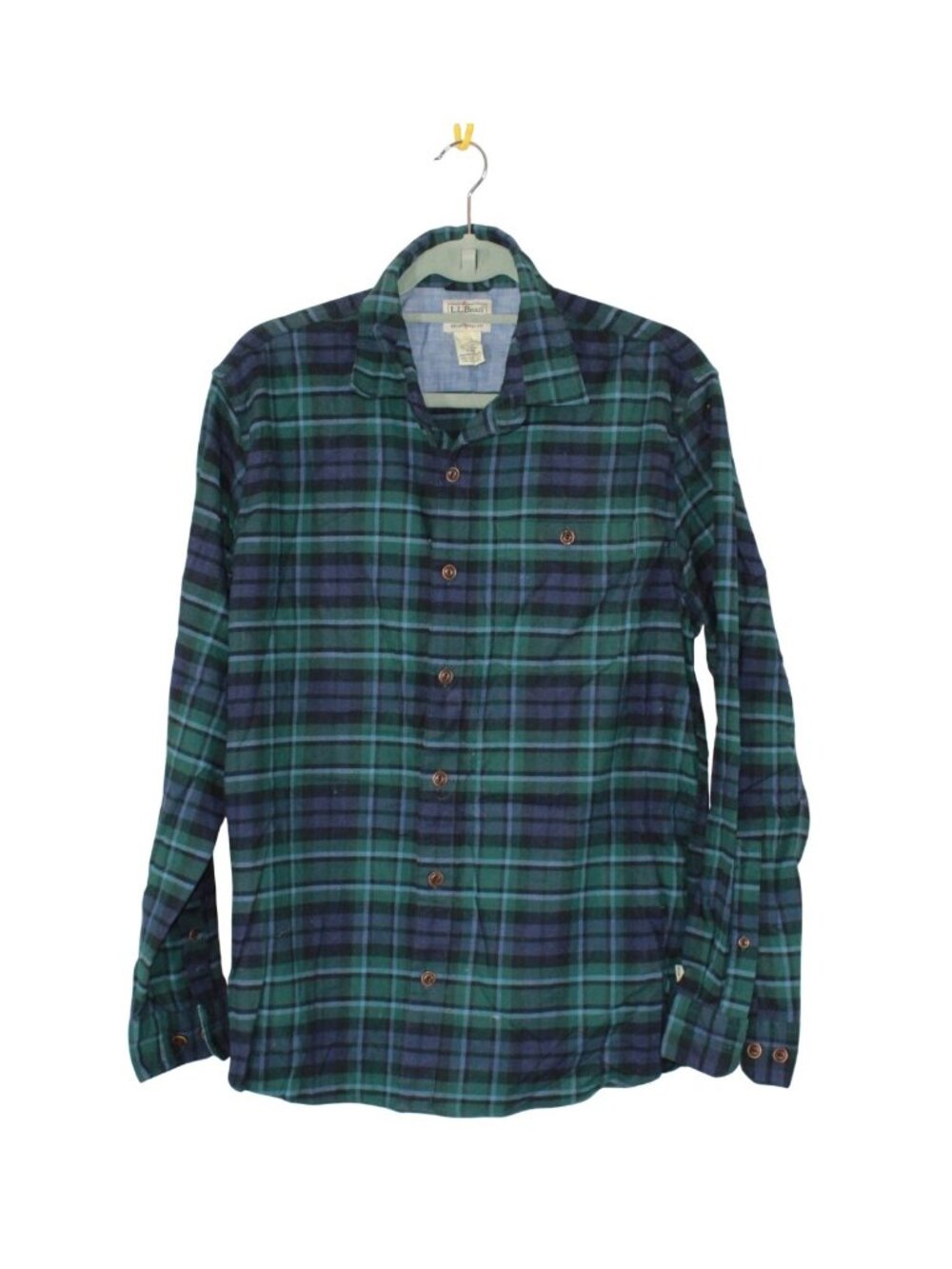 LL Bean BeanFlex All Season Flannel Shirt Traditional Untucked Fit Size M